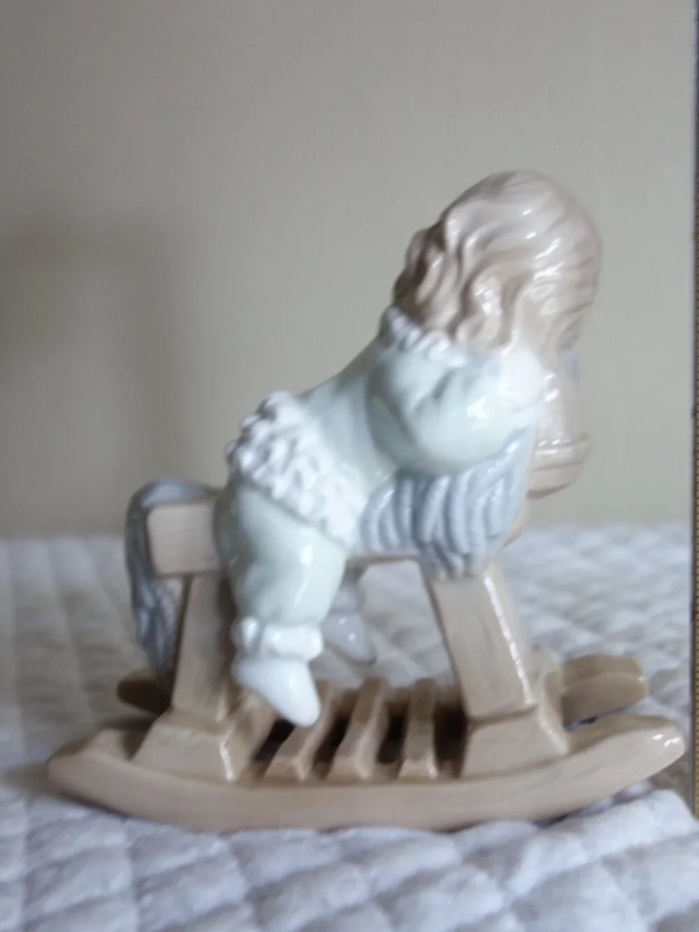 Vntg 2001 KALIQUE Rock-A-Bye Girl Rocking Horse Porcelain Figurine – RARE!